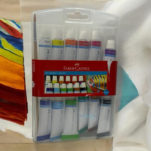 Faber Castell Tüp Guaj Boya 12 Renk
