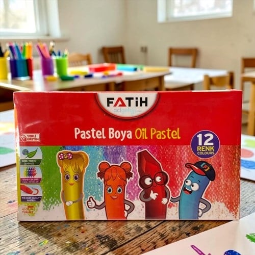 Fatih 12 Renk Pastel Boya Karton Kutu