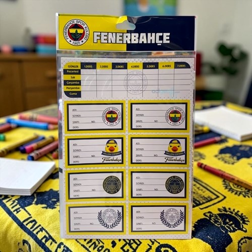 Fenerbahçe Okul Etiketi Haftalık Ders Programlı 3 Yaprak