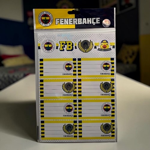 Fenerbahçe Okul Etiketi Stickerli 3 Yaprak