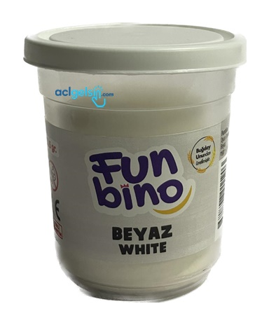 Funbino Tek Renk Oyun Hamuru Beyaz 115 Gr F106