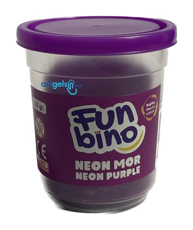 Funbino Tek Renk Oyun Hamuru Neon Mor 115 Gr F115