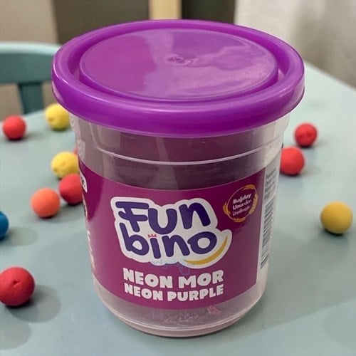 Funbino Tek Renk Oyun Hamuru Neon Mor 115 Gr F115