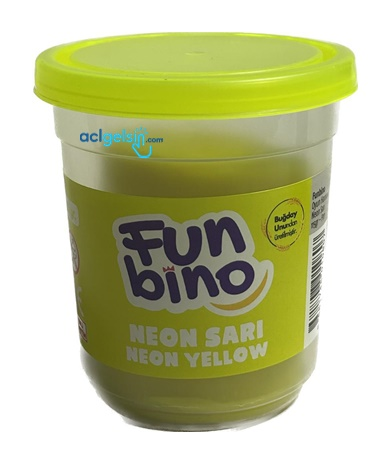 Funbino Tek Renk Oyun Hamuru Neon Sarı 115 Gr F117
