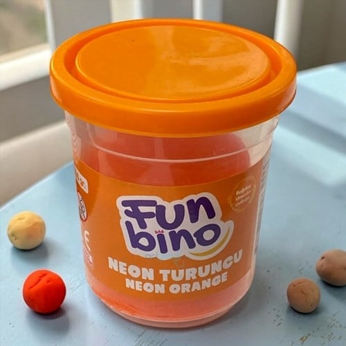 Funbino Tek Renk Oyun Hamuru Neon Turuncu 115 Gr F118