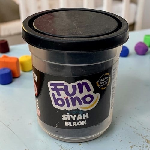 Funbino Tek Renk Oyun Hamuru Siyah 115 Gr F111