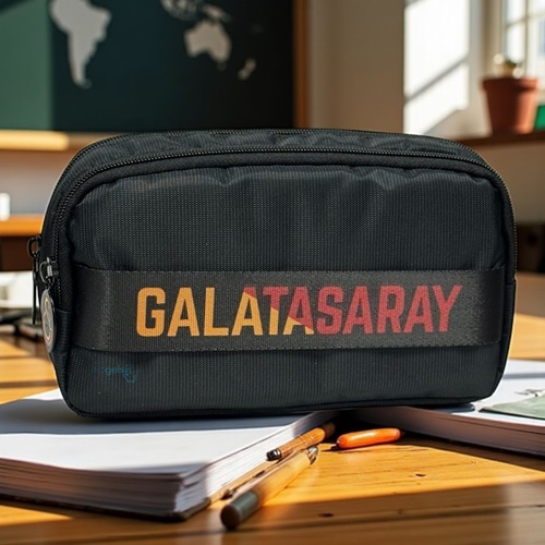 Galatasaray Lisanslı İki Gözlü Kalem Çantası