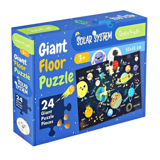 Gezegenler Jumbo Yer Puzzle Eğitici Solar Sistem 24 Parça