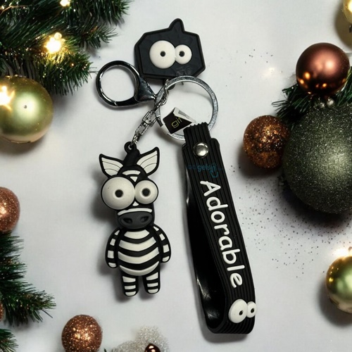 Giftpoint Sevimli Zebra Silikon Anahtarlık