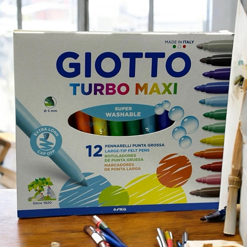 Gıotto Maxi Keçeli Boya Kalemi 12 Renk