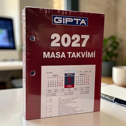 Gıpta 2027 Masa Takvim Ajandası Çift Delikli 10x13 Ebat