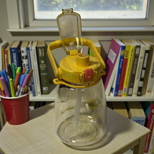Gıpta Askılı Pipetli Trıtan Sporcu Matara 1200ml Sarı