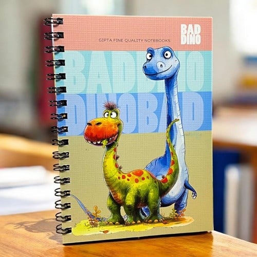Gıpta Bad Dino Spiralli Karton Kapak Defter A6 80 Çizgili