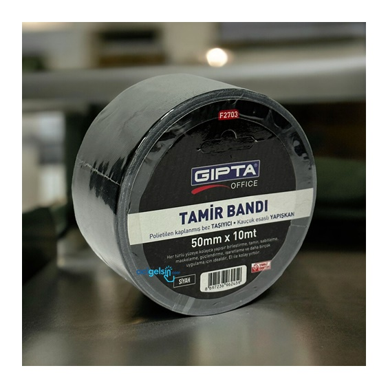 Gıpta Bant Askılı Tamirat Bandı 50mmx10m Siyah