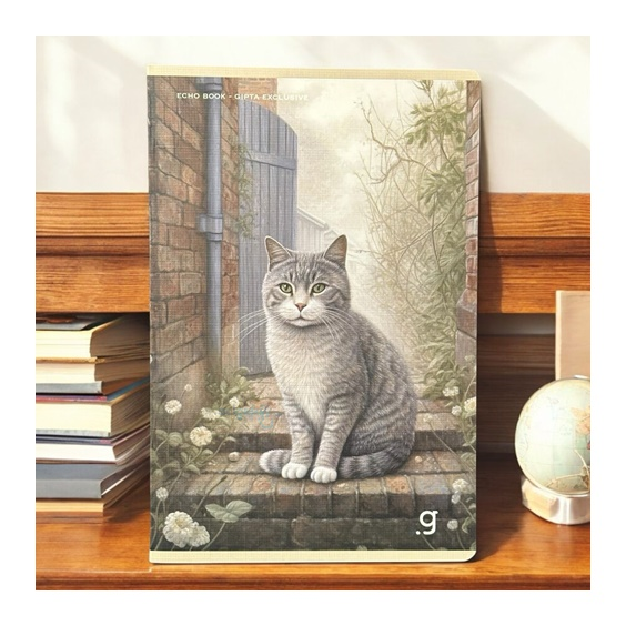 Gıpta Echo Book Kediler Dikişli 60 Yaprak Çizgili