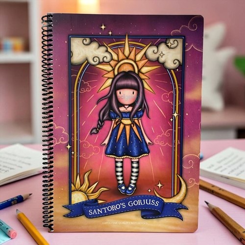 Gıpta Gorjuss Spiralli Karton Kapak A4 80 Yp. Kareli Defter