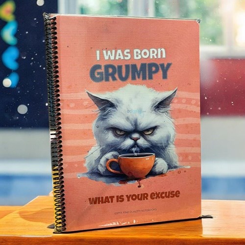 Gıpta Grumpy Notes Spiralli Press Kapak Defter A4 80 Kareli
