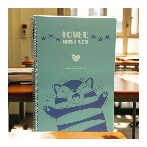 Gıpta Love U Spralli Defter A4 80 Yaprak Kareli