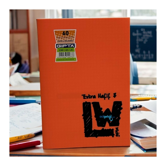Gıpta Lw Ekstra Hafif Dikişli Defter A5 60 Yaprak Kareli