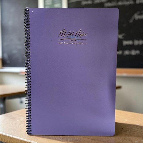 Gıpta Metal Notes Sipiralli Defter A4 80 Yaprak Çizgisiz