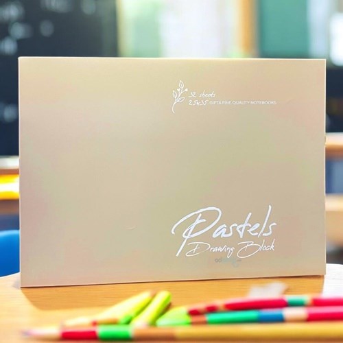 Gıpta Pastels Tel Dikiş Plastik Kapak 25x35 32 Yaprak Resim Defteri