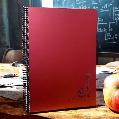 Gıpta Platinum Spiralli Metalik Kapak Defter A4 80 Yaprak Çizgili