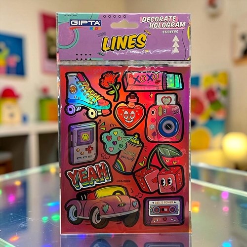 Gıpta Sticker Lines Hologramlı 10.9x20.5 Cm