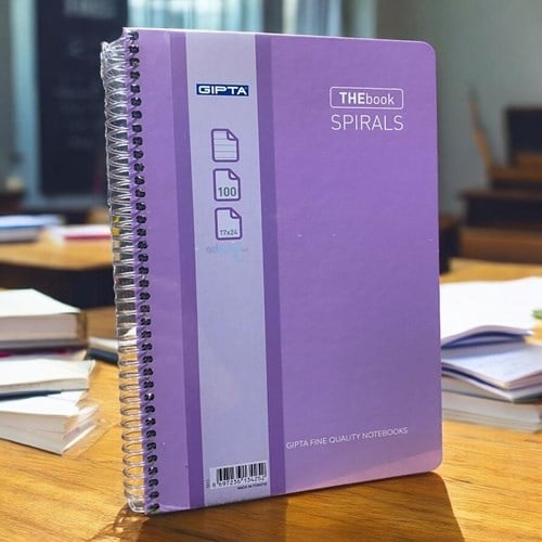 Gıpta Thebook Spirals Spiralli Sert Kapak Defter 17x24 100 Yaprak Çizgili