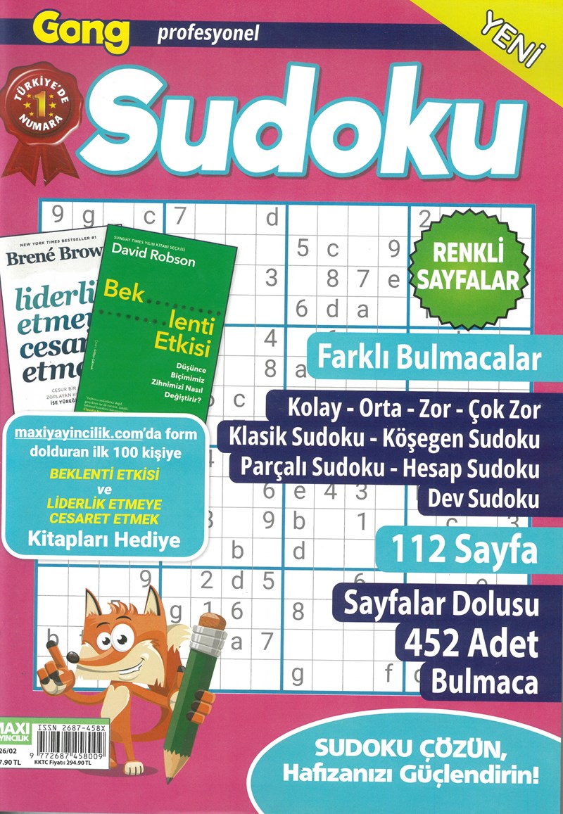 Gong Profesyonel Sudoku Bulmaca Dergisi 2026/02