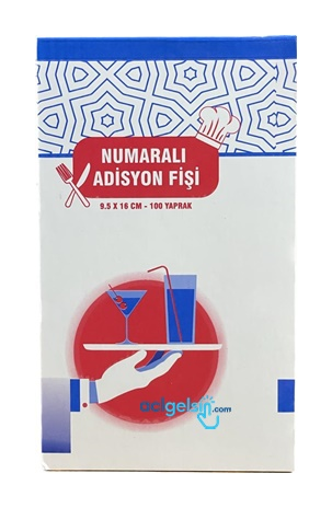 Gülpaş Numaralı Adisyon Fişi 9,5x16 100 Yp.