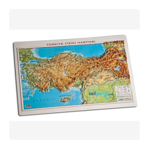 Gürbüz Kabartma 35x50 Türkiye Haritası Fiziki