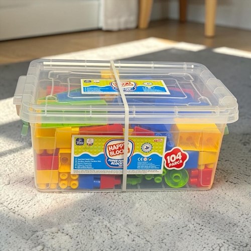 Happy Blocks 104 Parça Yapı Blokları Kutulu Set