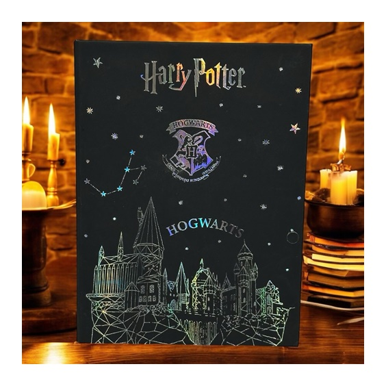 Harry Potter Magnetli Bloknot Silver ( Siyah Jel Kalemli )