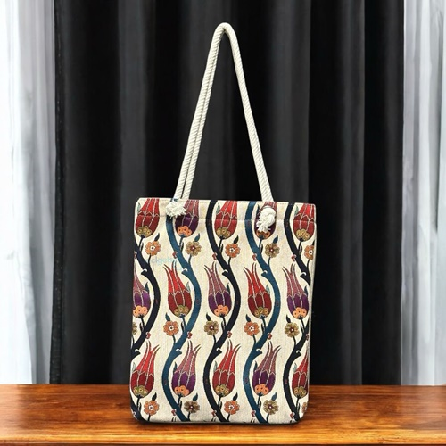 Haydibag Dokuma Heybe Çantası Bohemian Floral
