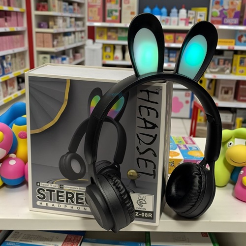 Headphone Katlanabilir Kulak Üstü Bluetooth Işıklı Kulaklık Siyah