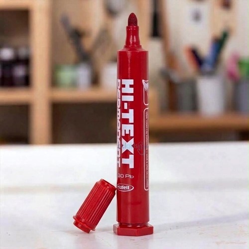 Hi-text 830pb Permanent Markör Yuvarlak Uç Kırmızı