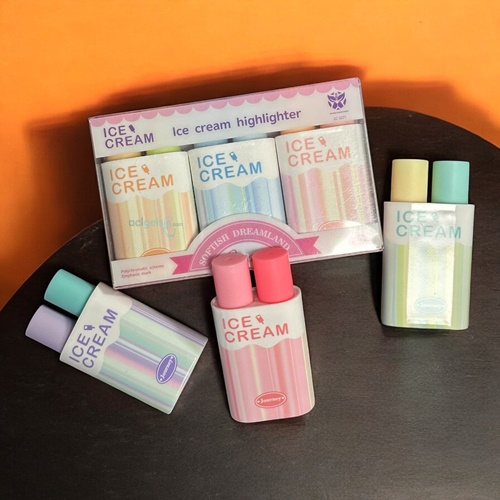 Ice Cream Üçlü Fosforlu Kalem Seti