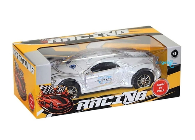 Işıklı Müzikli Racing Araba Beyaz
