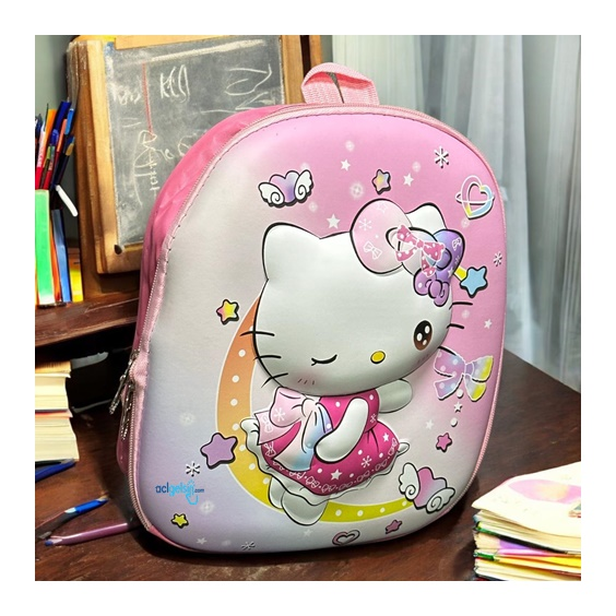 Kabartmalı Anaokul Sırt Çantası Hello Kitty