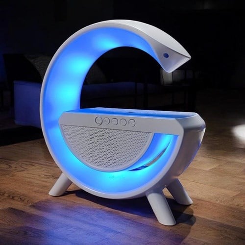 Kablosuz Telefon Şarj Bluetooth Hoparlör Rgb Led Işık İstasyonu