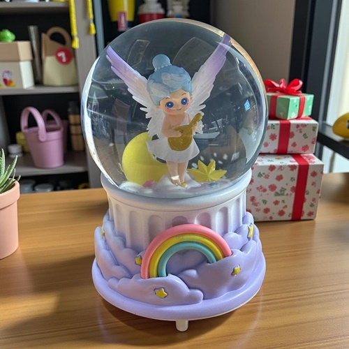 Kar Küresi Angel 80 Mm Işıklı Müzikli