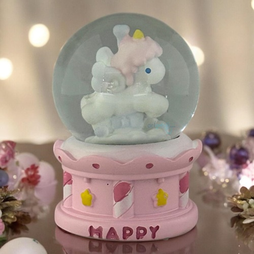Kar Küresi Happy Unicorn 60'ml Işıklı