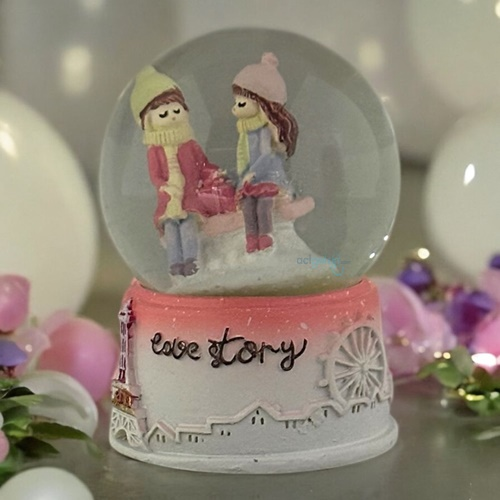 Kar Küresi Love Story 60'ml Işıklı