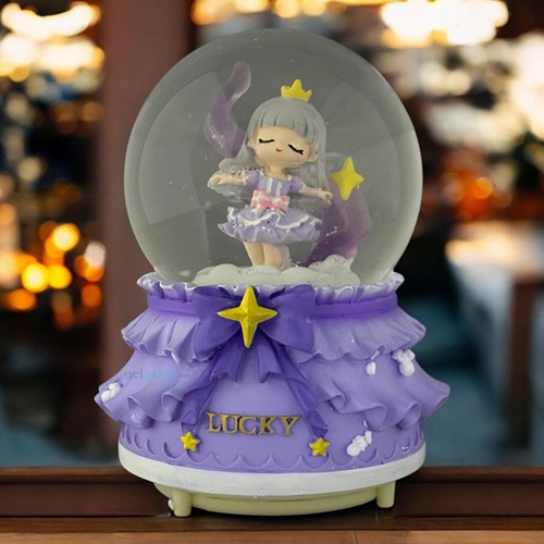 Kar Küresi Lucky 100 Mm Püskürtmeli Işıklı Müzikli
