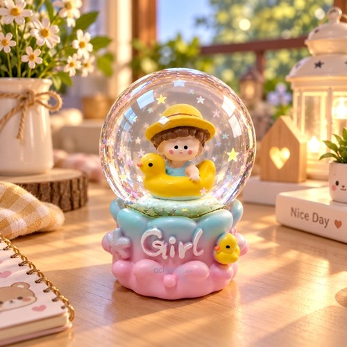 Kar Küresi Mini Işıklı Girl