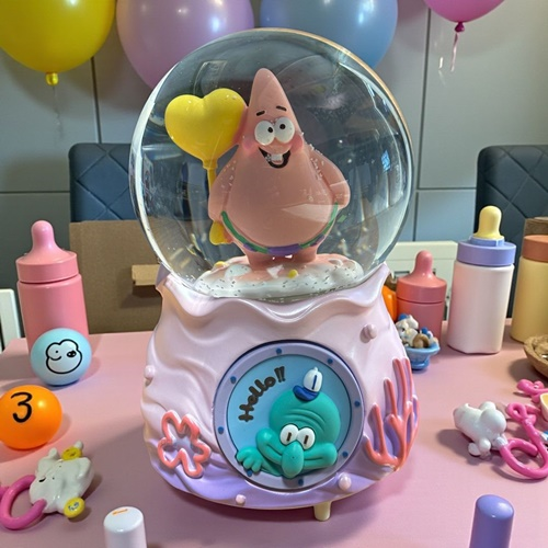 Kar Küresi Patrick 100 Mm Püskürtmeli Işıklı Müzikli