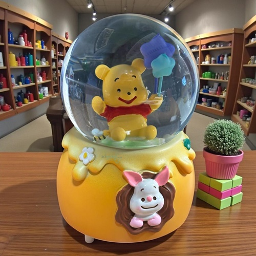 Kar Küresi Winnie The Pooh 80 Mm Işıklı Müzikli
