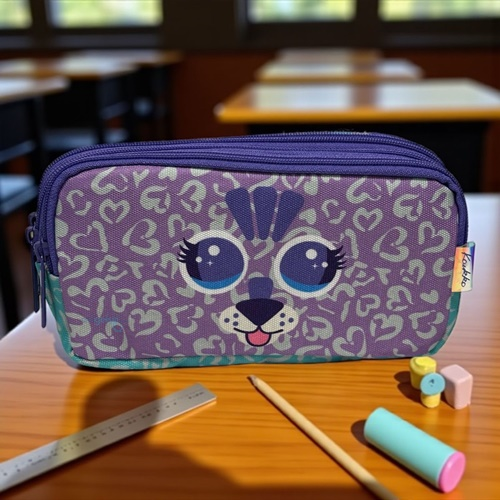 Kaukko Kids 3 Bölmeli Kalem Çantası (cute F. Tiger)