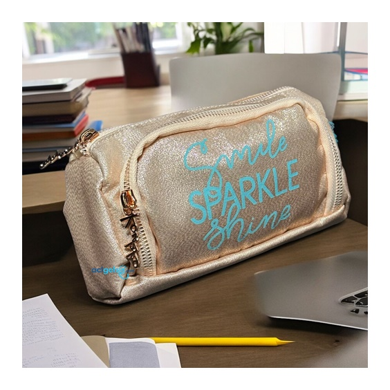 Kaukko Sparkle Plump Kalem Çantası (somon) K2306