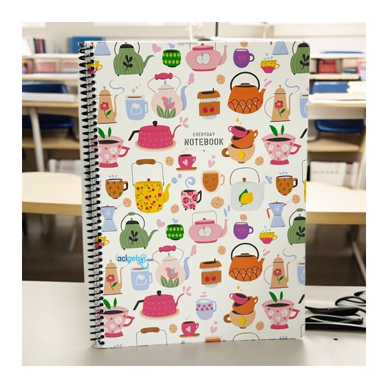 Keskin Color Everyday Spralli Defter A4 80 Yaprak Kareli